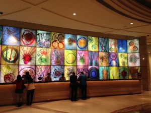 Dale Chihuly glass panel at MGM Reception